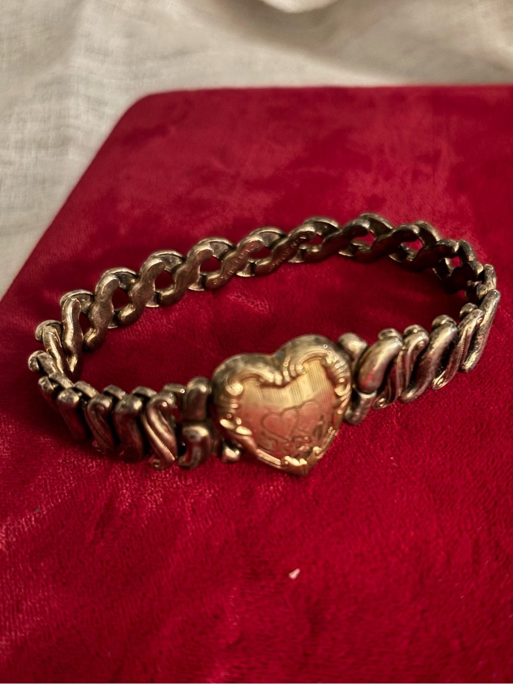 World War II sweetheart expansion bracelet Gold fill